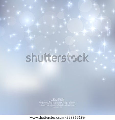 Abstract blurred vector background with sparkle stars.