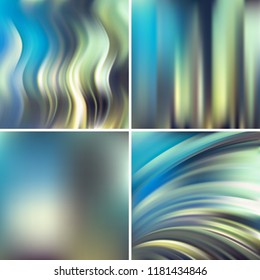 Abstract blurred vector backgrounds. For art illustration template design, business infographic and social media. Blue, gray colors.