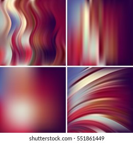 Abstract blurred vector backgrounds. For art illustration template design, business infographic and social media. Brown color.