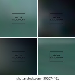 Abstract blurred vector backgrounds,set of backgrounds of ocean water shades and the ocean depths