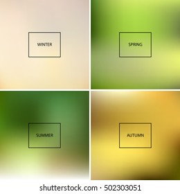 Abstract blurred vector backgrounds,set of backgrounds, colors of the year