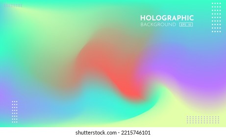 Abstract Blurred Vector Holographic Background 