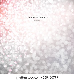 Abstract blurred vector illustration. Glitter and bokeh effect.