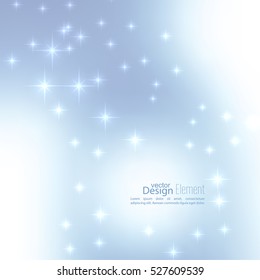 Abstract blurred vector subtle background with  glare sparkle stars. 