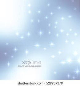 Abstract blurred vector subtle background with  glare sparkle stars. 