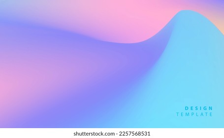 Abstract blurred wave background. Mesh gradient colors. Design template for brochures, posters, web banners, flyers, vouchers and cards. Vector illustration.