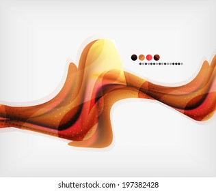 Abstract Blurred Waves In The Air - Business Brochure Template