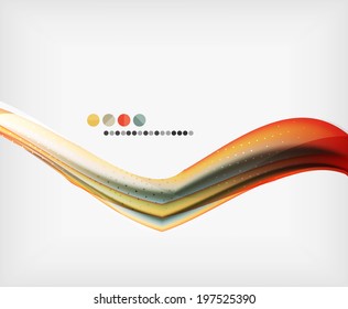 Abstract Blurred Waves In The Air - Business Brochure Template