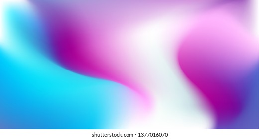 Abstract Blurred white blue teal pink purple background. Soft light gradient wave backdrop with place for text. Vector illustration for your graphic design, banner, poster or wallpapers