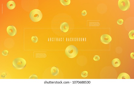 Abstract blurred yellow and golden background 3d dynamic shapes Llight pastel pattern for creative design Minimal geometric background for posters banners flyers presentation covers etc Vector Eps10