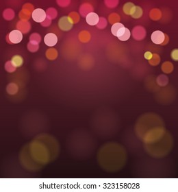 Abstract Blurry Background with Bokeh Defocused Lights