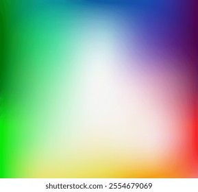 Abstract, blurry background featuring a defocused rainbow gradient. Perfect for artistic posters, wallpapers, or graphic designs.