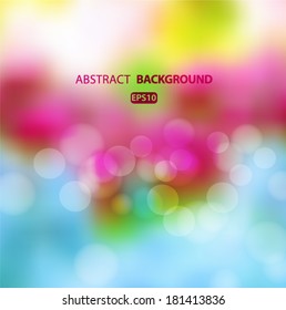 Abstract blurry background purple, pink, yellow. Vector EPS 10 illustration.