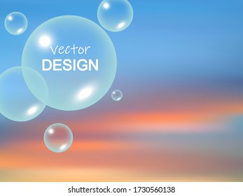 Abstract blurry background with soap bubbles