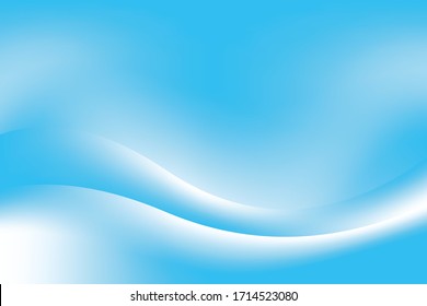 Abstract Blurry Blue White Wave Background Design Template Vector
