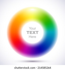 Abstract blurry color wheel.