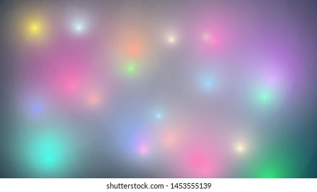 Abstract blurry colored lights of red, blue, yellow color resembling a starry sky. Abstract defocused light background, red, blue and purple colors vector eps10.