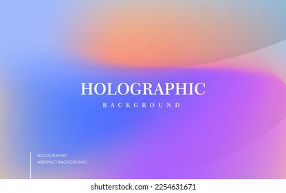 abstract blurry fluid vector background of polar lights. Holographic shiny colors, blue, orange, purple. eps10 vector