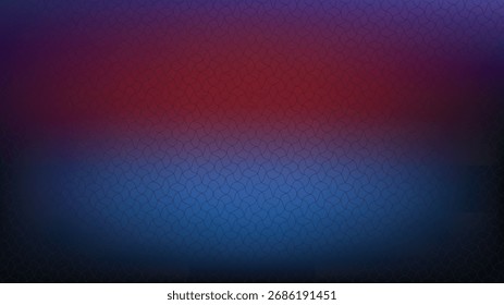 Padrão de mosaico geométrico borrado abstrato com tons de gradiente vermelho e azul profundos