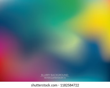 abstract blurry gradient mesh background in bright rainbow colors, colorful smooth template, editable and layered