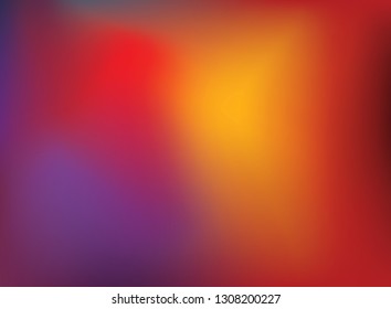 Abstract blurry gradient mesh background in bright purple and red colors. Colorful smooth soft banner template. Creative vibrant vector illustration