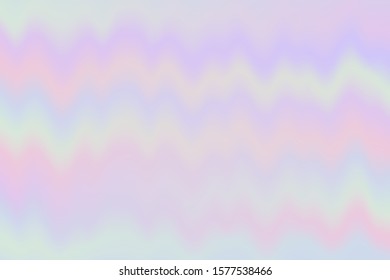 Abstract blurry holographic foil background.Iridescent design in pastel tone.Wave style.Hologram pattern.Vector.Illustration.