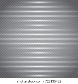 Abstract blurry motion lines isolated on transparent background. Light effect