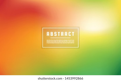 abstract blurry Orange and Green gradient mesh background, colorful smooth template
