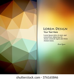 abstract blurry and polygon colorful background, for greeting, invitation card, or cover.  vector illustration.Vector illustration