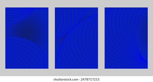 Abstract blurry Serenity colored background with lines and curves. Soft simple blue spring EPS Vector