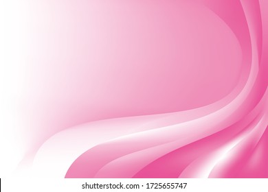 Abstract Blurry Smooth Pink Wave Gradient Background Design, Soft Pink Pastel Wave Background Template Vector