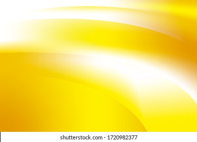 Abstract Blurry Smooth Yellow White Wave Gradient Background Design, Soft Yellow White Wave Background Template Vector