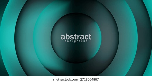 Esfera borrosa abstracta en gradiente Fondo azul turquesa Inteligencia artificial Tema Tecnología de la nube Plantilla Sitio web Anuncio Publicidad Póster Tecnología Paquete de producto Diseño Vector EPS.