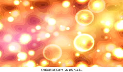 Abstract blurry yellow background with highlights and bokeh effect
