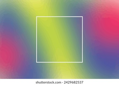 Fondo abstracto desenfocado colorido con marco digital creativo