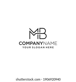 Abstract BM initials modern logo design. Clean, professional and luxurious.
