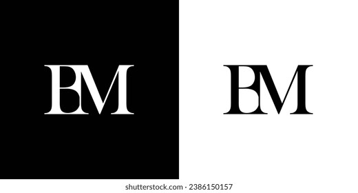 Abstract BM Letter Logo Design Template