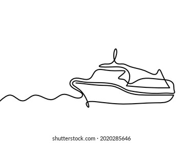 Abstracta el barco como un dibujo de fondo blanco. Vector