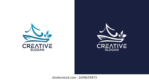 abstraktes Boot-Logo, Vektordesign