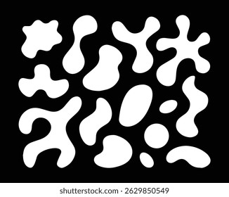 Abstract bob or cow Black and White Shapes Pattern, Vector illustrator File.