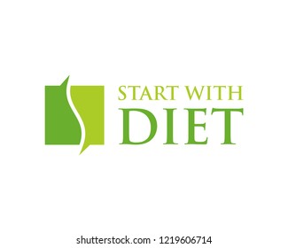 Abstract Body Vector Start with Diet Sign Symbol Icon Modern Logo Template Design Inspiration