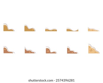 Abstract Bohemian Corner Element Set