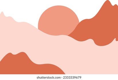 Resumen del elemento vector de ilustración de paisaje bohemio