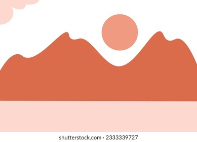 Resumen del elemento vector de ilustración de paisaje bohemio