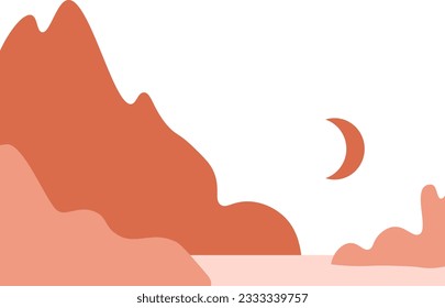 Abstraktes böhmisches Landschaftsgrafik-Vektorelement