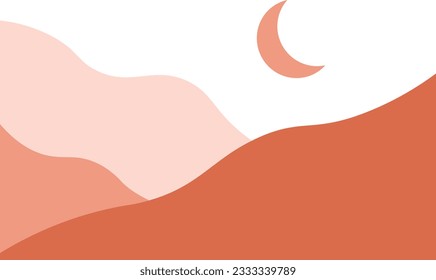 Resumen del elemento vector de ilustración de paisaje bohemio