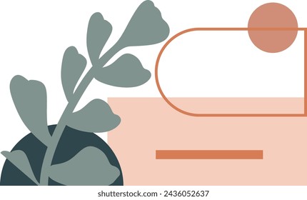 Abstract Bohemian Landscape Vector Element