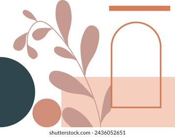 Abstract Bohemian Landscape Vector Element