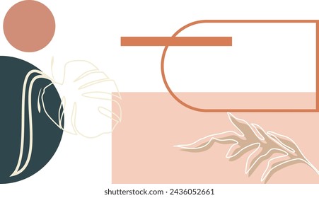 Abstract Bohemian Landscape Vector Element