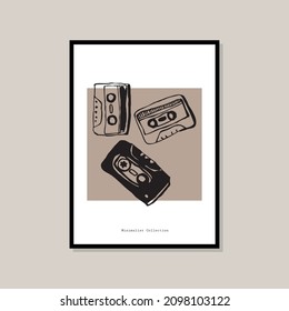 Abstract bohemian style art poster for your wall art collection